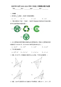 北京市丰台区2023-2024学年八年级上学期期末数学试题