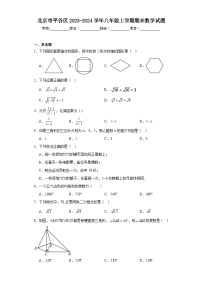 北京市平谷区2023-2024学年八年级上学期期末数学试题