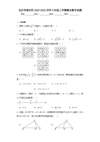 北京市通州区2023-2024学年八年级上学期期末数学试题