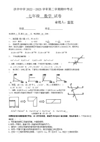 04，广东省深圳市宝安区沙井中学2022—2023学年七年级下学期期中考试数学试卷