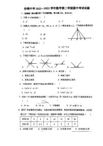 16，广东省深圳市龙岗区沙湾中学2022-2023学年七年级下学期期中考试数学试卷