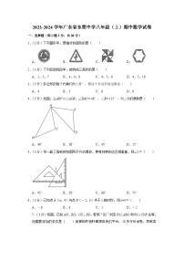 63，广东省东莞市东莞中学2023-2024学年八年级上学期期中数学试卷