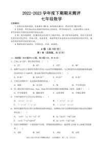 成都市青羊区2022-2023学年度七年级下期期末统考试题及参考答案