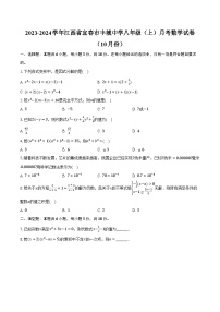 2023-2024学年江西省宜春市丰城中学八年级（上）月考数学试卷（10月份）(含解析）