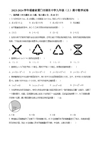 福建省厦门市湖里中学2023-2024学年九年级上学期期中数学试题（原卷版+解析版）