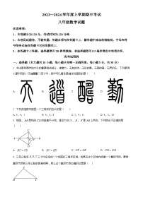 湖北省荆州市公安县、监利市等2023-2024学年八年级上学期期中数学试题（原卷版+解析版）