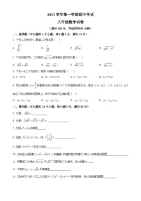 上海市博文学校2023-2024学年八年级上学期期中数学试题（原卷版+解析版）