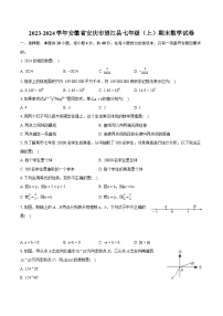 2023-2024学年安徽省安庆市望江县七年级（上）期末数学试卷（含详细答案解析）