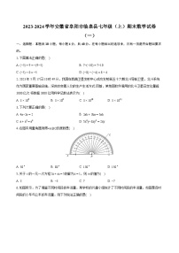 2023-2024学年安徽省阜阳市临泉县七年级（上）期末数学试卷（一）（含详细答案解析）