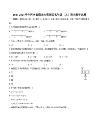 2023-2024学年河南省商丘市梁园区七年级（上）期末数学试卷（含详细答案解析）