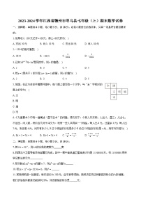 2023-2024学年江西省赣州市寻乌县七年级（上）期末数学试卷（含详细答案解析）