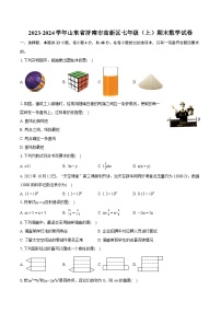 2023-2024学年山东省济南市高新区七年级（上）期末数学试卷（含详细答案解析）