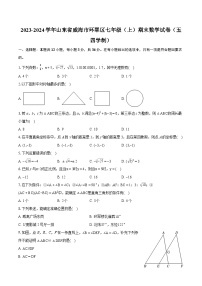 2023-2024学年山东省威海市环翠区七年级（上）期末数学试卷（五四学制）（含详细答案解析）