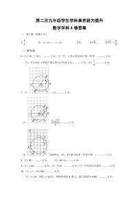 2023年江苏省兴化市九年级第二次学生学科素养能力提升数学（A卷）