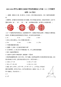 2023-2024学年云南师大实验中学昆明湖校区九年级（上）月考数学试卷（10月份）(含解析）