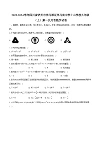 2023-2024学年四川省泸州市龙马潭区龙马高中学士山学校九年级（上）第一次月考数学试卷（含解析）