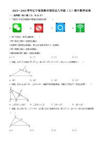 辽宁省抚顺市望花区2023-2024学年八年级上学期期中数学试题（原卷版+解析版）