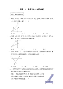 初中数学北师大版八年级下册4 角平分线练习题