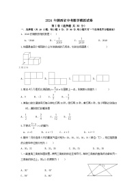 2024年陕西省中考数学模拟试题25