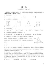 2023-2024青竹湖湘一外国语学校九下入学考试数学试卷