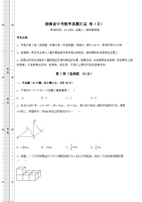 【真题汇总卷】湖南省中考数学真题汇总 卷（Ⅱ）（精选）