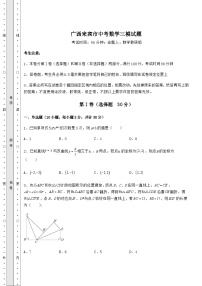 【真题汇总卷】广西来宾市中考数学三模试题（含答案详解）