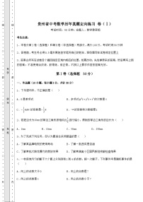 【真题汇总卷】贵州省中考数学历年真题定向练习 卷（Ⅰ）（精选）