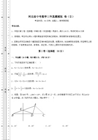 【真题汇总卷】河北省中考数学三年真题模拟 卷（Ⅱ）（含答案及解析）