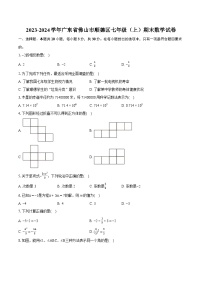 2023-2024学年广东省佛山市顺德区七年级（上）期末数学试卷（含详细答案解析）