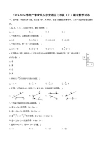 2023-2024学年广东省汕头市龙湖区七年级（上）期末数学试卷（含详细答案解析）