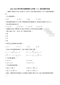 2023-2024学年贵州省黔南州七年级（上）期末数学试卷（含详细答案解析）