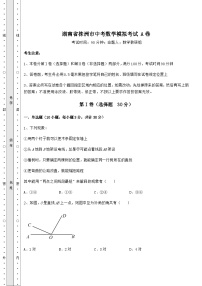 【真题汇总卷】湖南省株洲市中考数学模拟考试 A卷（含答案解析）