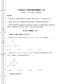 备考练习广西来宾市中考数学模拟真题测评 A卷（含答案及详解）