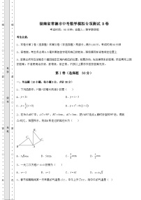 备考练习湖南省常德市中考数学模拟专项测试 B卷（含答案解析）