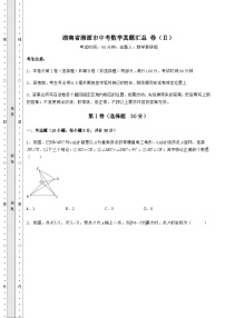 中考数学湖南省湘潭市中考数学真题汇总 卷（Ⅱ）（含答案及详解）