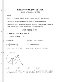 中考数学湖南省益阳市中考数学第三次模拟试题（含答案及解析）