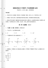 模拟真题湖南省娄底市中考数学三年高频真题汇总卷（含答案及详解）