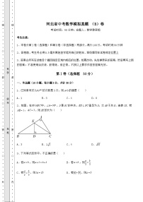 中考数学河北省中考数学模拟真题 （B）卷（含答案解析）