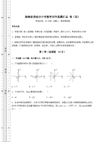 中考数学湖南省娄底市中考数学历年真题汇总 卷（Ⅲ）（含答案及详解）