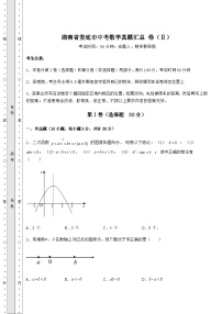 中考数学湖南省娄底市中考数学真题汇总 卷（Ⅱ）（含答案及详解）