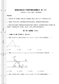 中考专题湖南省邵阳县中考数学模拟真题练习 卷（Ⅱ）（含答案详解）