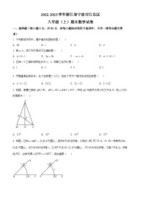 浙江省宁波市江北区2022-2023学年八年级上学期期末数学试题（原卷版+解析版）