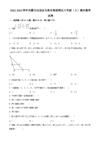 内蒙古自治区乌海市海勃湾区2022-2023学年八年级上学期期末数学试题（原卷版+解析版）