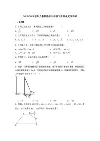 2023-2024学年人教版数学八年级下册期中复习训练