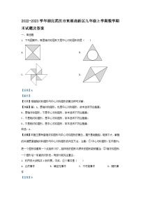 2022-2023学年湖北武汉市东湖高新区九年级上学期数学期末试题及答案