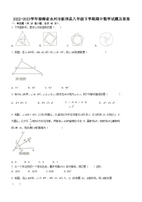 2022-2023学年湖南省永州市新田县八年级下学期期中数学试题及答案