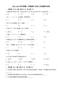 广东省江门市江海区2022-2023学年七年级上学期期中数学试题（原卷版+解析版）