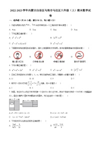 内蒙古自治区乌海市乌达区2022-2023学年八年级上学期期末数学试题（原卷版+解析版）