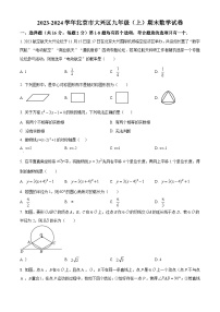 北京市大兴区2023-2024学年九年级上学期期末数学试题（原卷版+解析版）