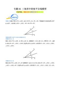 中考数学二轮复习几何模型重点突破讲练专题05 三角形中的角平分线模型（2份打包，原卷版+教师版）